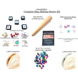 Complete Ring Making Starter Kit ~ Makes Your Own Stylish Rings In Gold Or Silver + FREE Ring Sizer & Free Luxury Gift Bag ~ A Perfect Gift Or Treat For A Creative Person 